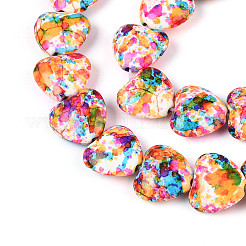 Spray Painted Synthetic Turquoise Beads Strands&nbsp;G-N352-28A-03