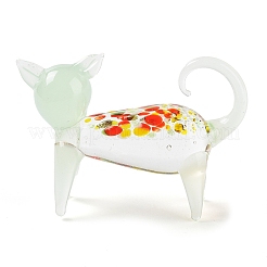 3D Cat Handmade Lampwork Display Decoration&nbsp;DJEW-C012-04