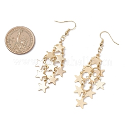 Star 304 Stainless Steel Dangle Earrings&nbsp;EJEW-TA00771-01