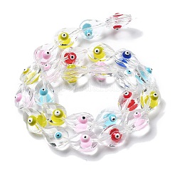 Handmade Evil Eye Lampwork Beads Strands&nbsp;LAMP-F035-15A