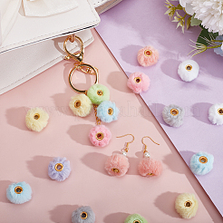 80Pcs 8 Colors Imitation Rabbit Hair European Beads&nbsp;FIND-PH0027-68B