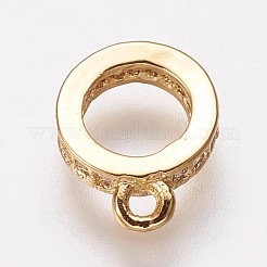 Brass Cubic Zirconia Tube Bails&nbsp;KK-P134-64