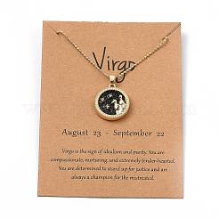 Alloy Rhinestone Pendant Necklaces&nbsp;NJEW-H306-A05-G