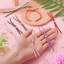 8Pcs Polyester Braided Round Cord Slider Bracelet Making&nbsp;MAK-TA0001-39A