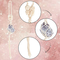 Irregular Natural Amethyst Hanging Pendant Decoration&nbsp;HJEW-WH0069-03B