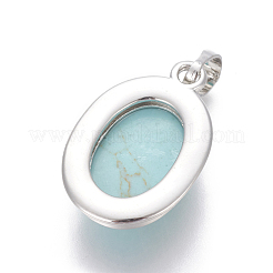 Synthetic Turquoise Pendants&nbsp;G-L512-D11