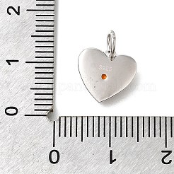 925 Sterling Silver Micro Pave Clear Cubic Zirconia Charms&nbsp;STER-V001-01P-07