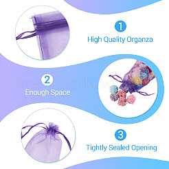 50Pcs Organza Bags Jewellery Storage Pouches Wedding Favour Party Mesh Drawstring Gift&nbsp;OP-TA0001-16A
