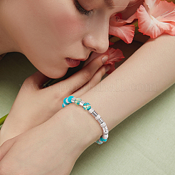 100Pcs 2 Colors 304 Stainless Steel European Beads&nbsp;STAS-DC0001-87