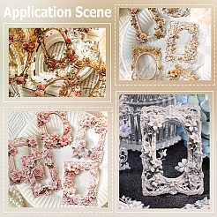 6 Sets 6 Colors Paper Self-Adhesive Lace Stickers&nbsp;DIY-SP0004-94