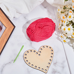 DIY Heart Wood Knitting Loom Kits&nbsp;DIY-CY0003-10B