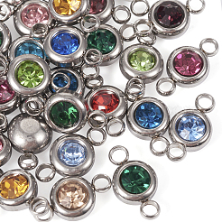 34Pcs 17 Colors 304 Stainless Steel Rhinestone Links Connectors&nbsp;STAS-TA0002-21