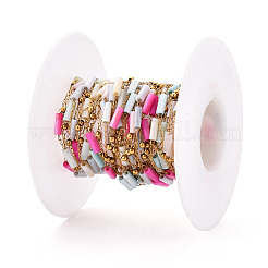 Handmade Seed Beads Column Link Chains&nbsp;CHS-T006-29G