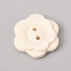 2-Hole Natural Wood Buttons&nbsp;WOOD-E010-16