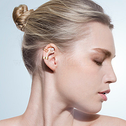 12Pcs 12Pcs Wave & Criss Cross Alloy Cuff Earrings&nbsp;EJEW-AN0001-78