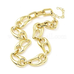 Acrylic Chunky Coffee Bean Link Chain Necklaces&nbsp;NJEW-D313-01C