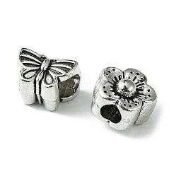 60Pcs 10 Style Tibetan Style Alloy European Beads&nbsp;TIBEB-FS0001-06