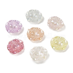 UV Plating Luminous Rainbow Iridescent Acrylic Beads&nbsp;LACR-R001-15A