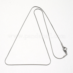 Tarnish Resistant 304 Stainless Steel Snake Chains Necklaces&nbsp;STAS-F094-23P