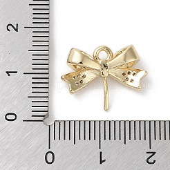 Brass Micro Pave Clear Cubic Zirconia Charms&nbsp;KK-G491-15G