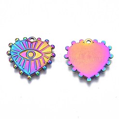 Rainbow Color 304 Stainless Steel Pendants Enamel Settings&nbsp;STAS-S119-089