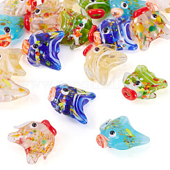 18Pcs 6 Colors Handmade Lampwork Beads&nbsp;LAMP-TA0002-12