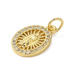 Rack Plating Brass Micro Pave Cubic Zirconia Pendants&nbsp;KK-P279-11G