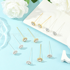 16Pcs 2 Colors Alloy Crystal Rhinestone Head Pins&nbsp;FIND-SP0004-63
