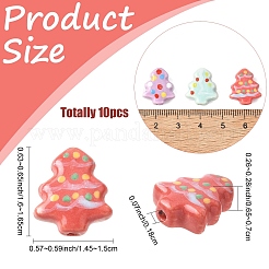 10Pcs 10 Colors Handmade Porcelain Beads&nbsp;PORC-YW0001-46