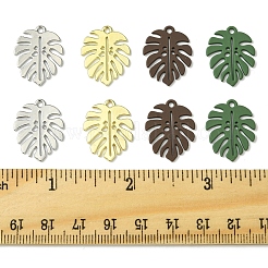 24Pcs 4 Colors Baking Paint Alloy Pendants&nbsp;ENAM-FS0002-28
