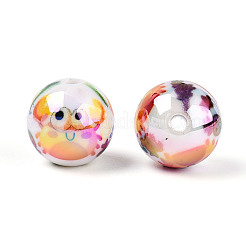 Ocean Theme Printed Opaque Acrylic Beads&nbsp;MACR-T048-07M