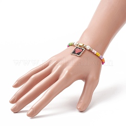 Glass Seed Braided Bead Bracelet&nbsp;BJEW-MZ00025-01