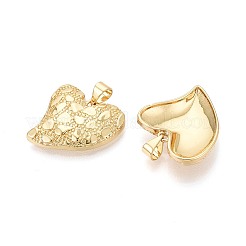 Textured Brass Pendants&nbsp;KK-T080-62G