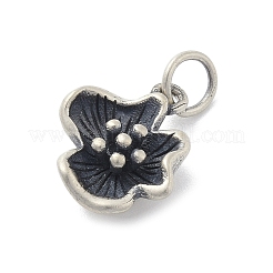 925 Sterling Silver Flower Charms with Jump Rings and 925 Stamp&nbsp;LS-STER-M021-02AS-03