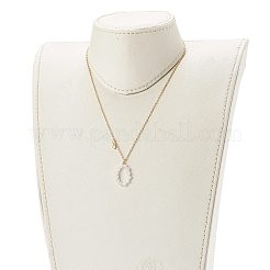 Brass Cubic Zirconia Pendant Necklace&nbsp;NJEW-JN03531-01