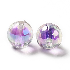 Two Tone UV Plating Rainbow Iridescent Acrylic Beads&nbsp;LS-TACR-D010-03B-07