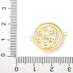 Brass Micro Pave Colorful Cubic Zirconia Connector Charms&nbsp;KK-Z095-01G-01