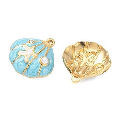 304 Stainless Steel Enamel Pendants&nbsp;STAS-Q119-27G-01