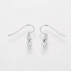 Grade A Silver Color Plated Iron Earring Hooks&nbsp;X-EC135-S-NF
