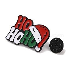 Christmas Theme Word Ho Ho Ho Enamel Pins&nbsp;JEWB-M043-07C