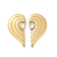 304 Stainless Steel Rhinestone Stud Earrings&nbsp;EJEW-U046-02G