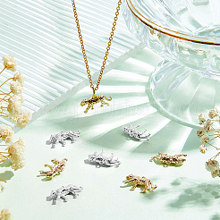 10Pc s 2 Colors Brass Pendants&nbsp;KK-BBC0021-80