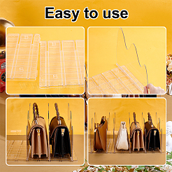 Plastic Multi-Function Handbag and Purse Organizer&nbsp;AJEW-WH0070-74