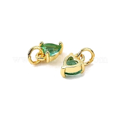 Brass Micro Pave Cubic Zirconia Charms&nbsp;KK-P192-08-G14
