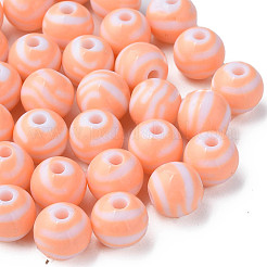 Opaque Striped Acrylic Beads&nbsp;LS-MACR-S373-27A-08