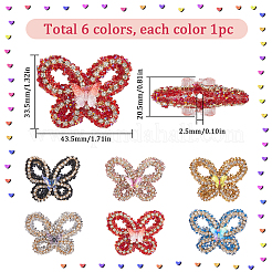 6Pcs 6 Colors Opaque Acrlyic Sparkling Rhinestones Beads&nbsp;MACR-SC0001-79