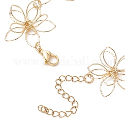 Brass Flower Links Bracelets for Women&nbsp;BJEW-JB10613