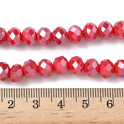 Electroplate Opaque Solid Color Glass Beads Strands&nbsp;EGLA-XCP0001-21