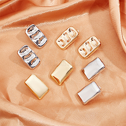 Real 14K Gold Plated 4 Pairs 4 Style Alloy Stud Earrings for Women&nbsp;EJEW-AN0004-24