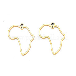 Ion Plating(IP) Africa Map 201 Stainless Steel Connector Charms&nbsp;LS-STAS-T063-168G
